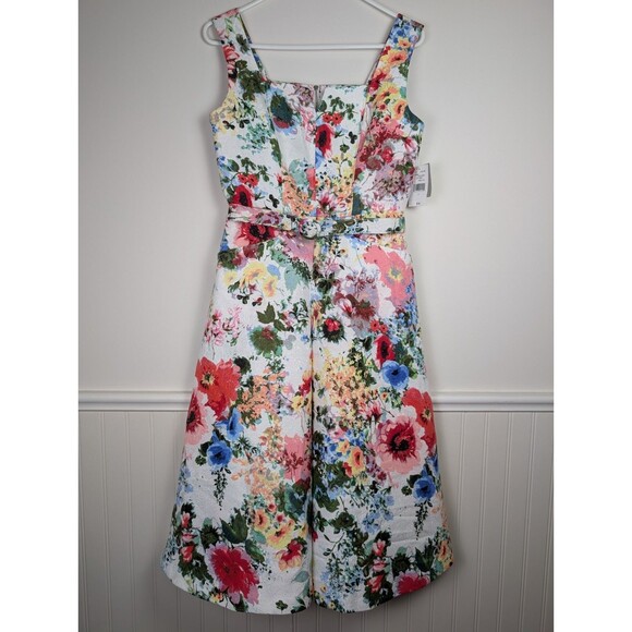 Danny and Nicole Dress Sz 4 Floral Print Pockets Sleeveless Summer Bloom Cottage - Picture 1 of 16